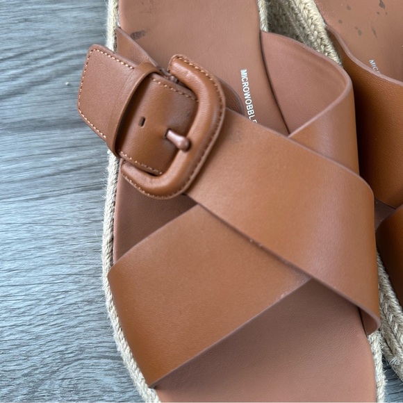 Fitflop F-MODE Espadrille Buckle Metallic-Leather Flatform women’s sandals - Picture 5 of 9